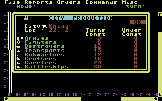 Empire: Wargame of the Century screenshot 4 for Commodore 64